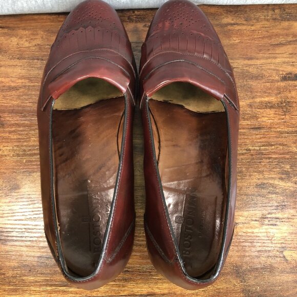 BOSTONIAN Men's Size 11 M Leather Loafer Oxblood Burgundy Made in USA Shoes - Picture 4 of 11